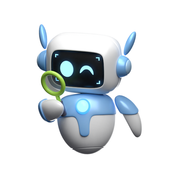 Maskotka Studio KERO — robot z lupą